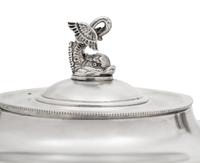 A Fabergé Silver Creamer and Covered Sugar Set