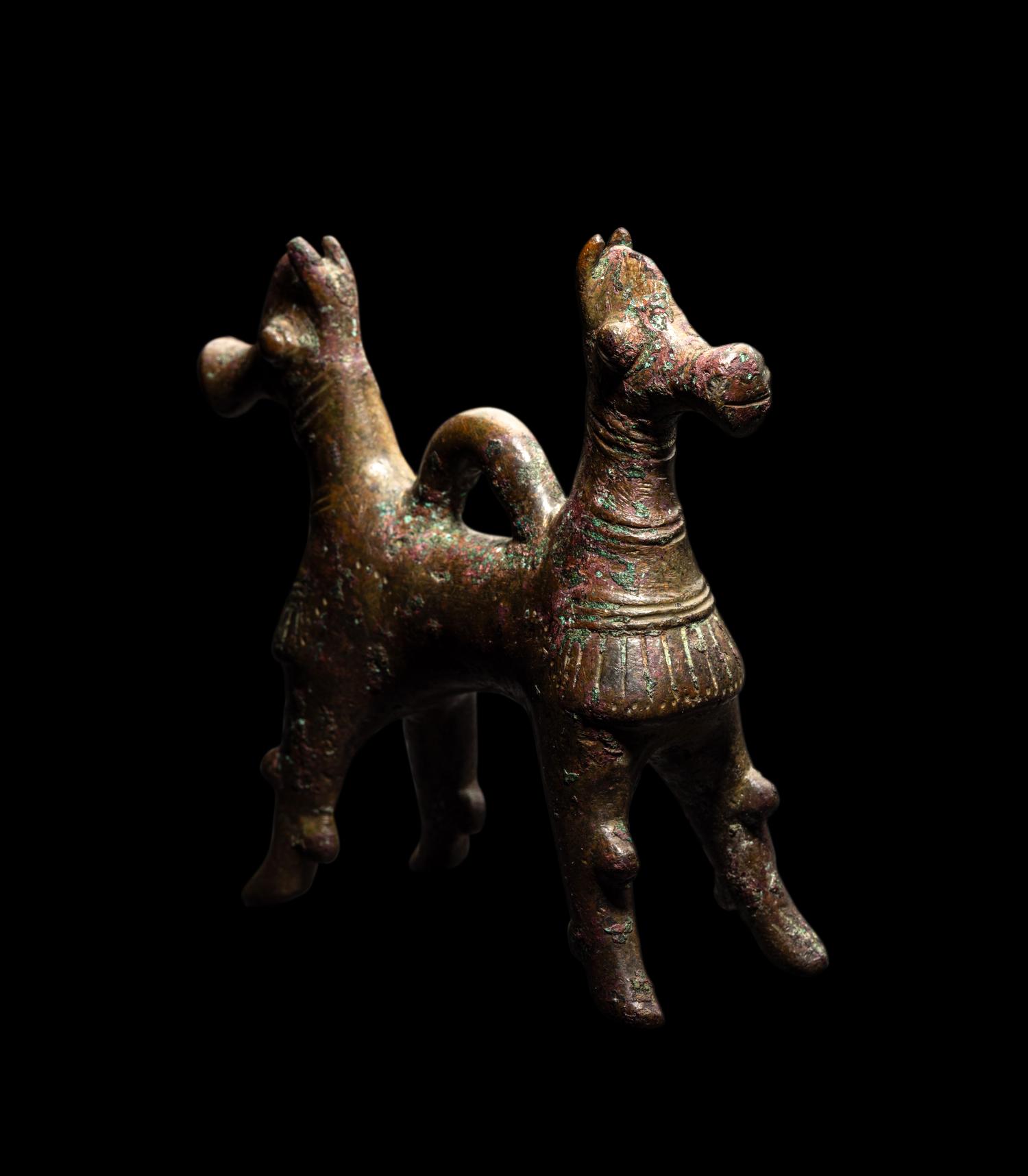 A Luristan Bronze Double Quadruped Pendant
