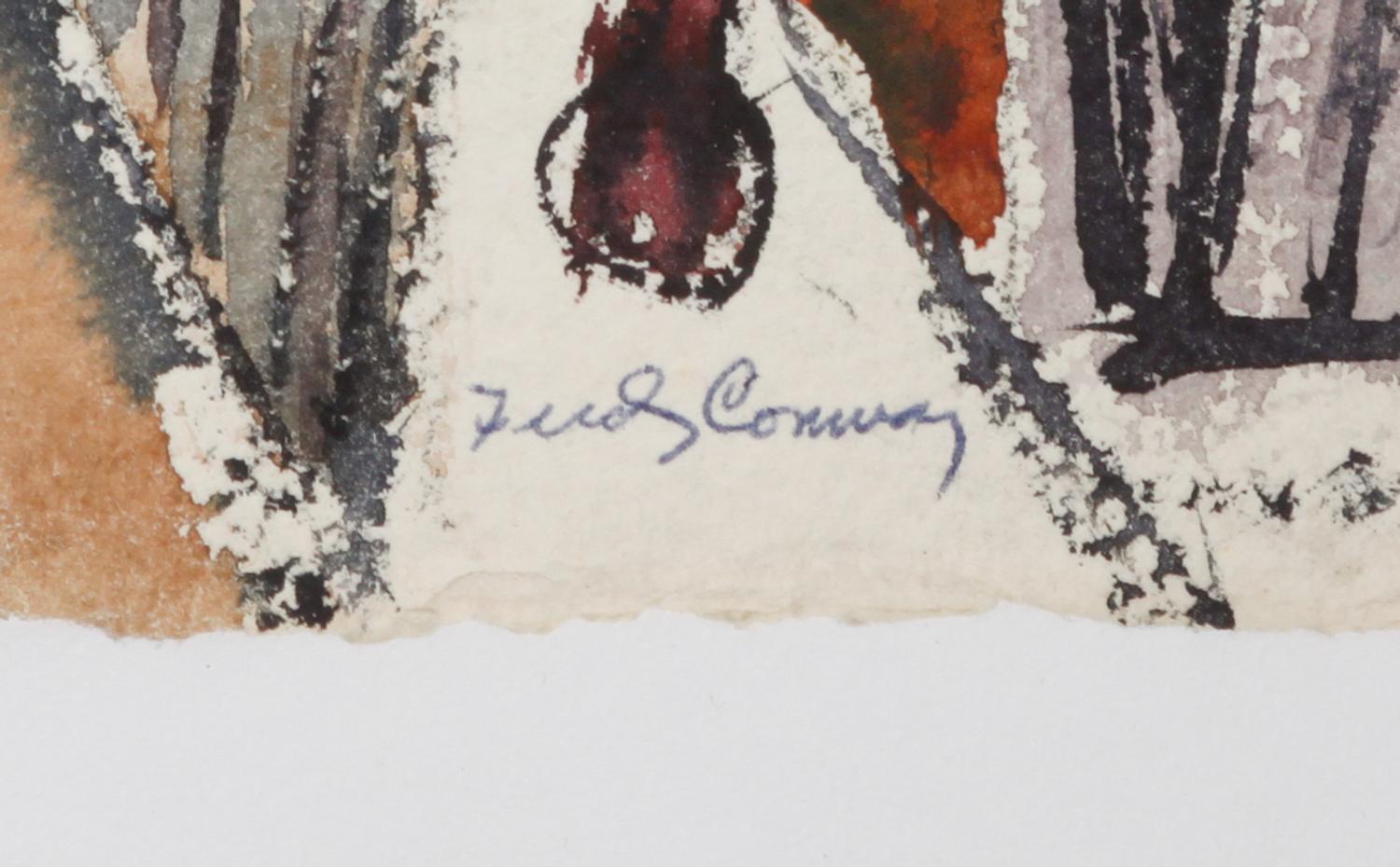Town Scene and Elks Lodge (a pair of works)