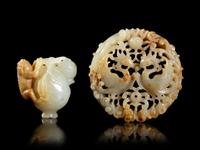 Two Russet and White Jade Articles