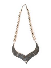 Zuni Sterling Silver and Mosaic Inlay Necklace