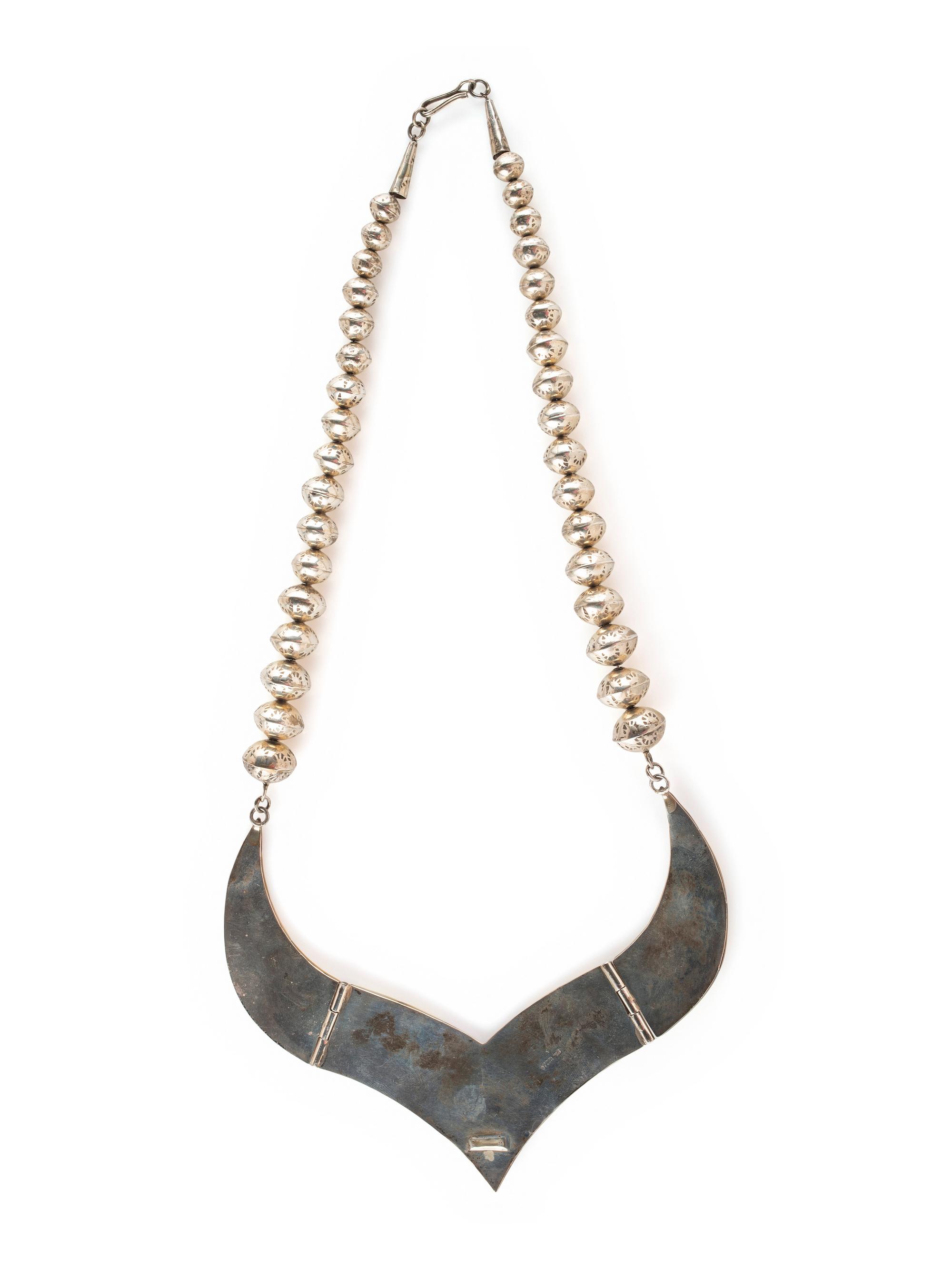 Zuni Sterling Silver and Mosaic Inlay Necklace