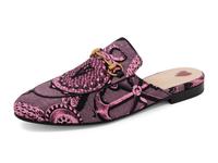 Gucci Pink Printed Mules