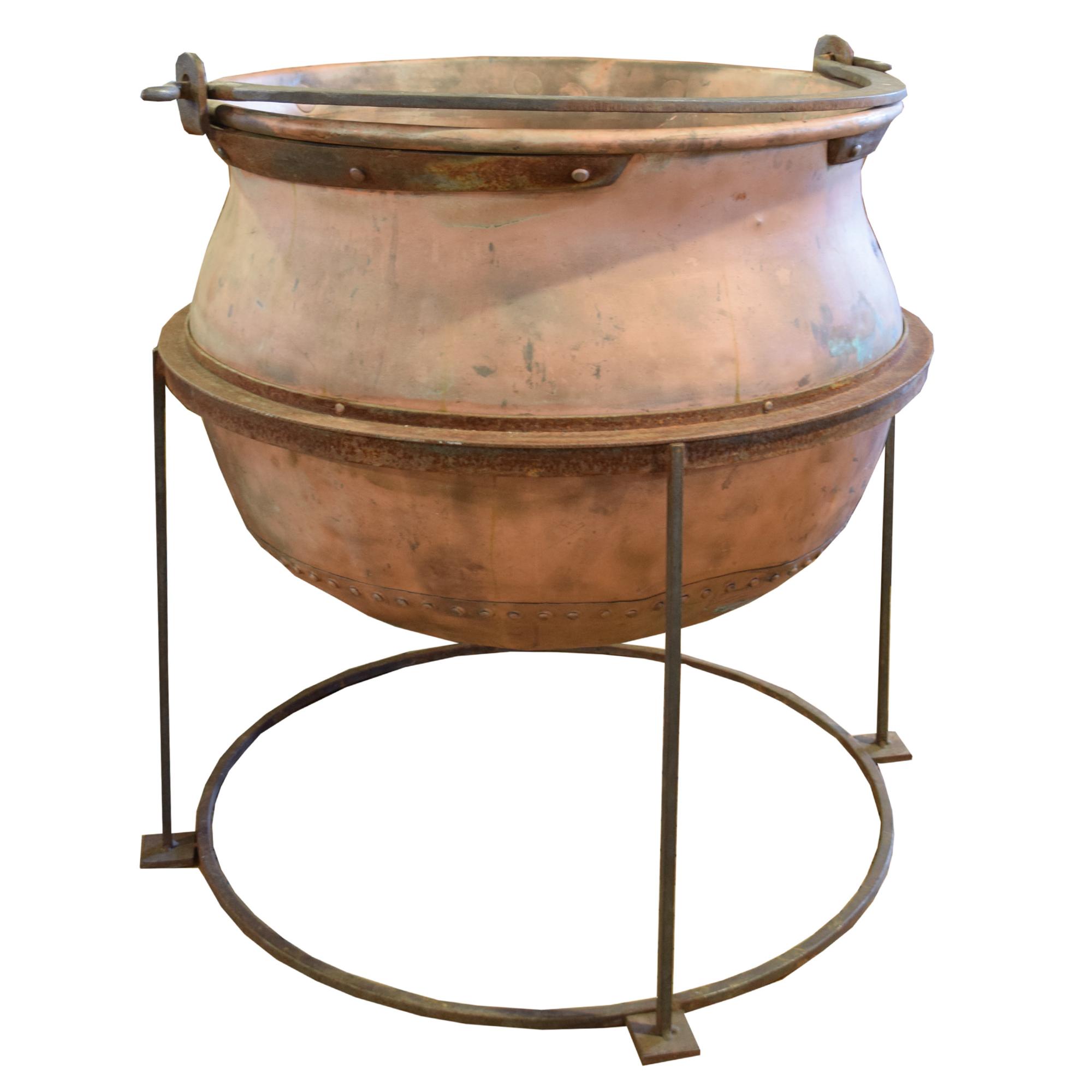A Copper and Iron Chocolate Vessel 31" W x 37" D x 36" H — Switzerland, 19th Century