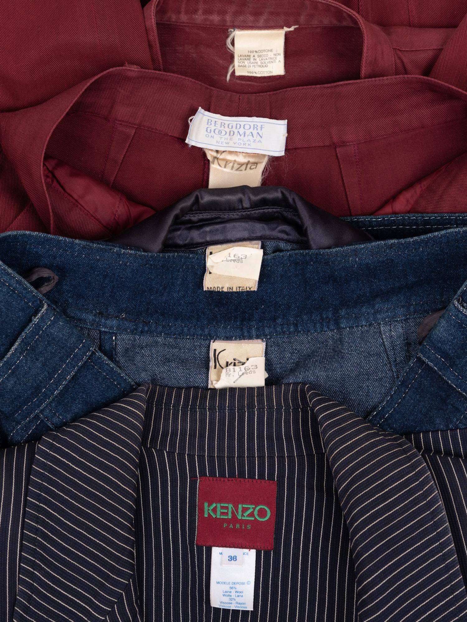 Three Designer Ensembles: Two Krizia and One Kenzo, 1980-90s