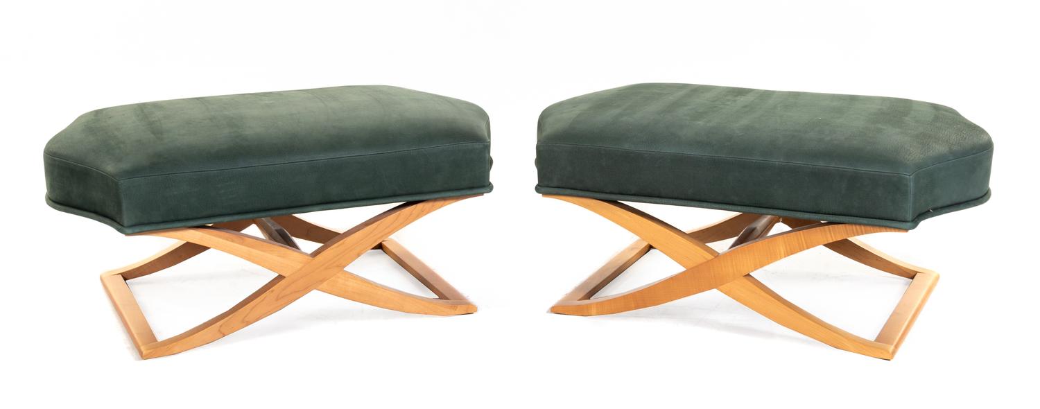 X-Base Benches, Pair Donghia, Late 20th Century
