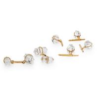 VERDURA, ROCK CRYSTAL QUARTZ AND YELLOW GOLD DRESS SET