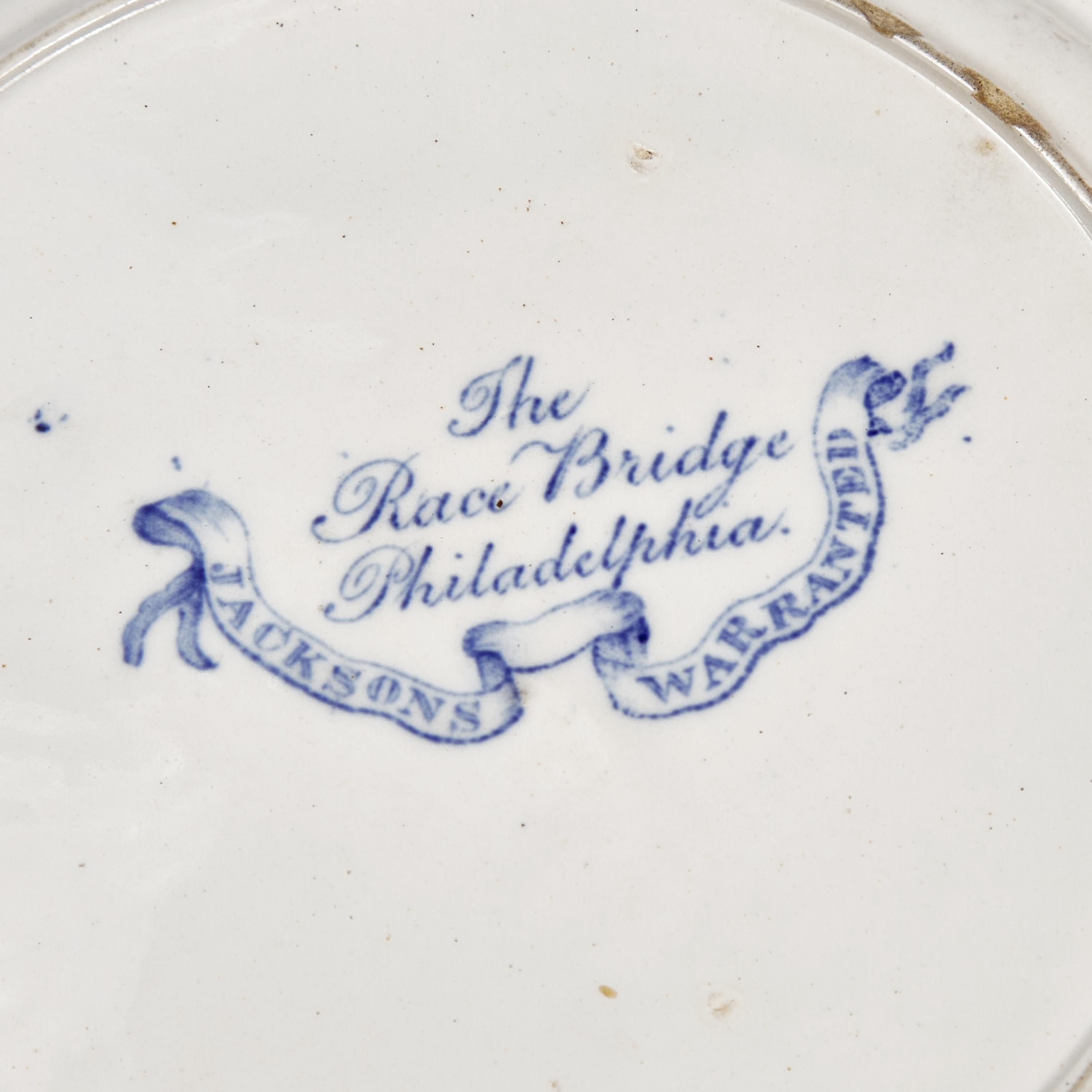 A Group of Staffordshire Historical Transferware Tablewares of Philadelphia and Pennsylvania Interest, J. &amp; J. Jackson and Enoch Wood &amp; Sons and others, 19th Century