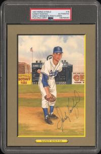 A Sandy Koufax Signed Autograph Perez Steele Great Moments Postcard (PSA)