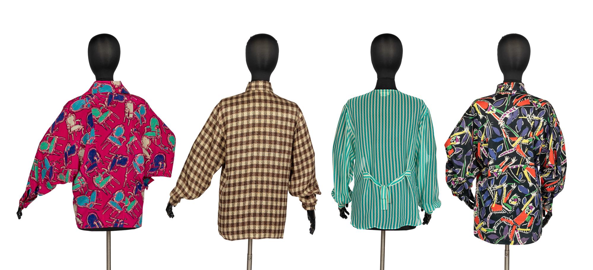 Four Designer Tops: Two Karl Lagerfeld, Two Gucci, 1980-90s