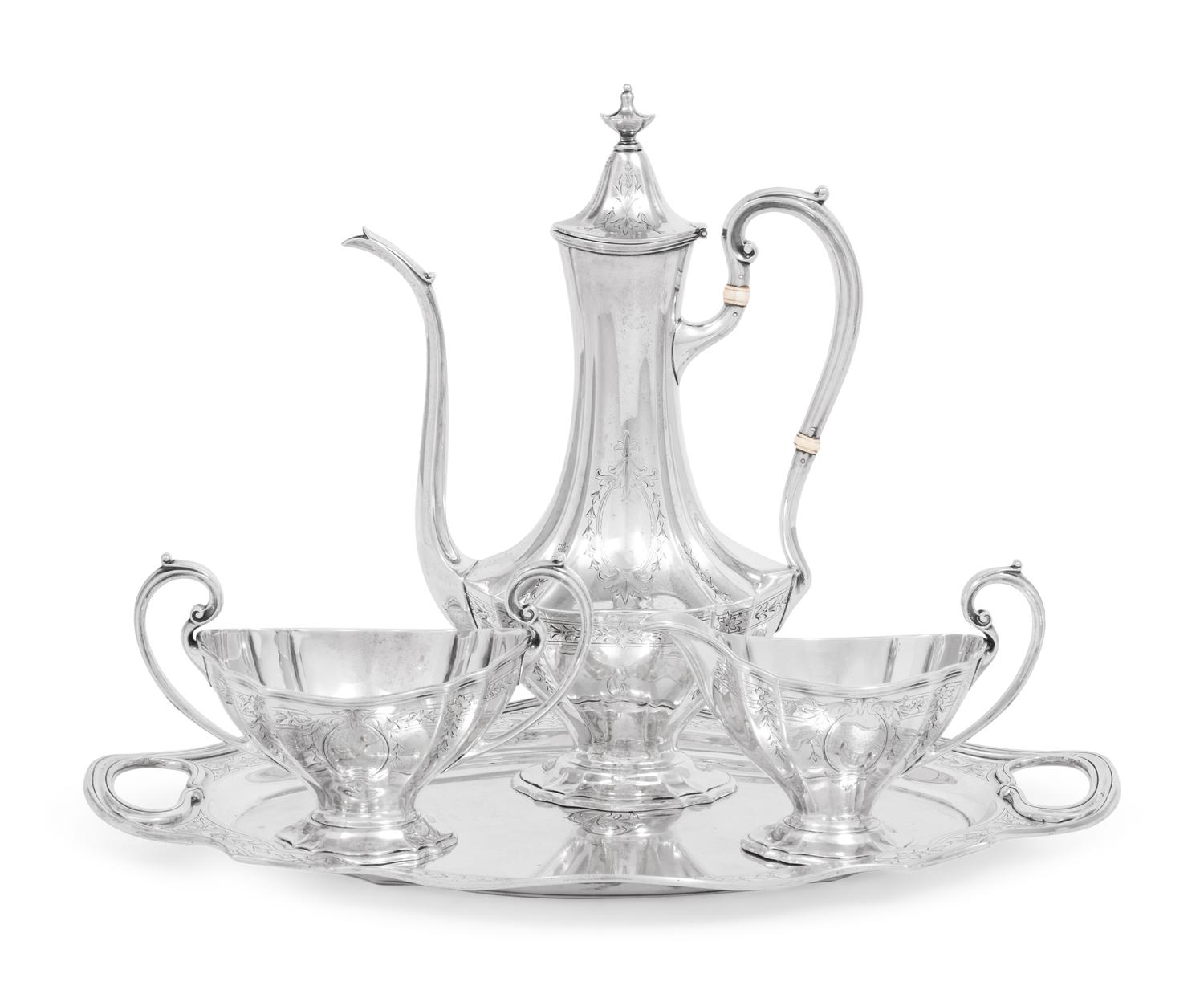 An American Silver Four-Piece Coffee Service