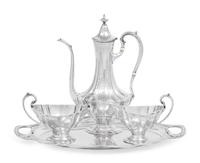 An American Silver Four-Piece Coffee Service