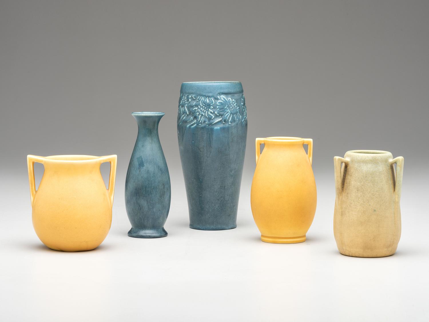 Five Mat Vases