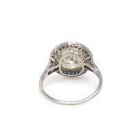 DIAMOND AND SAPPHIRE RING