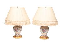 A Pair of Samson Porcelain Vases Mounted as Table Lamps