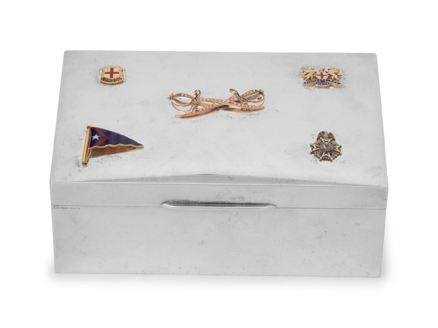 A Cartier Silver Presentation Humidor