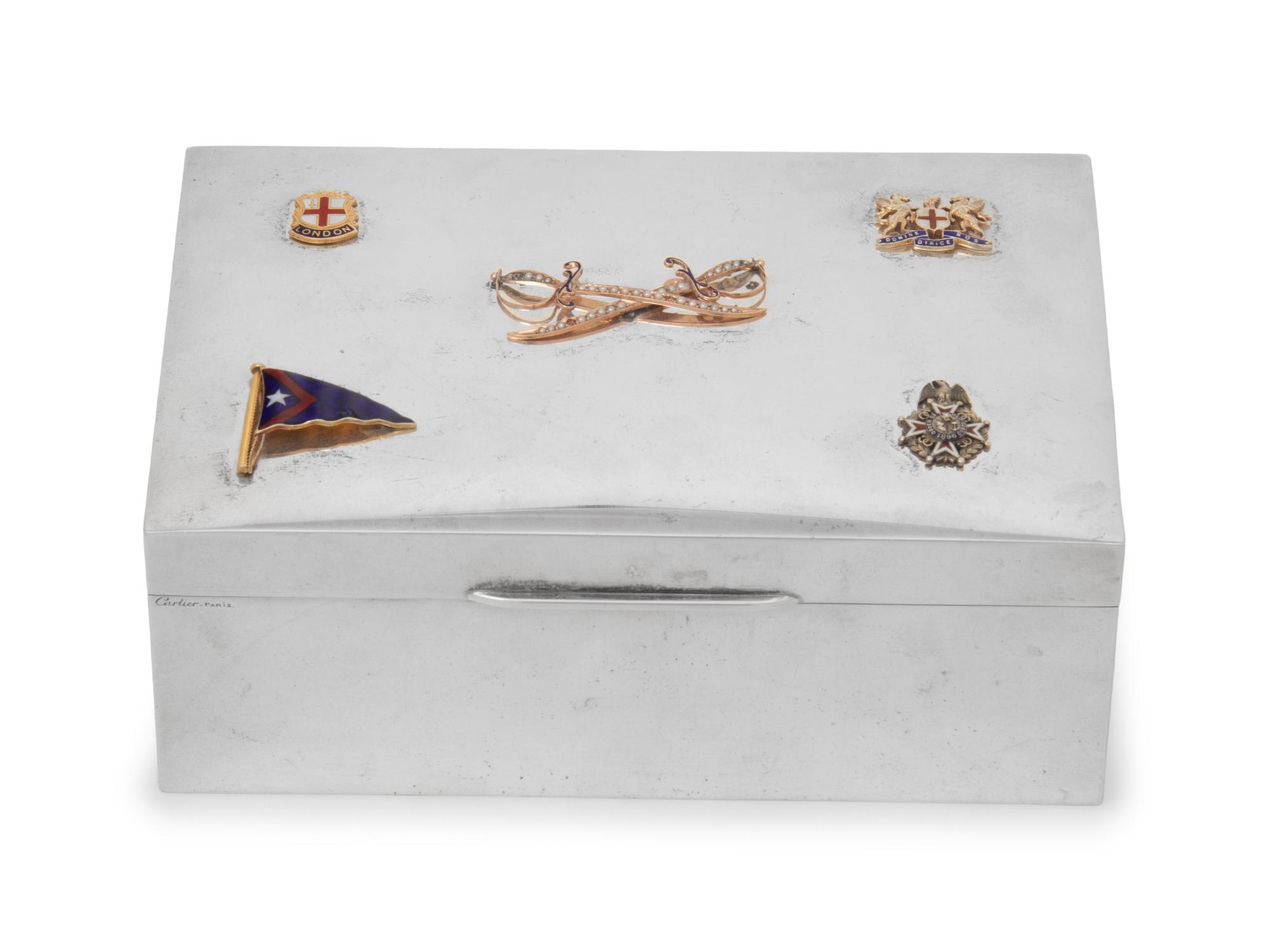 A Cartier Silver Presentation Humidor