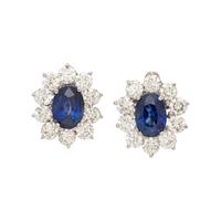 SAPPHIRE AND DIAMOND EARRINGS