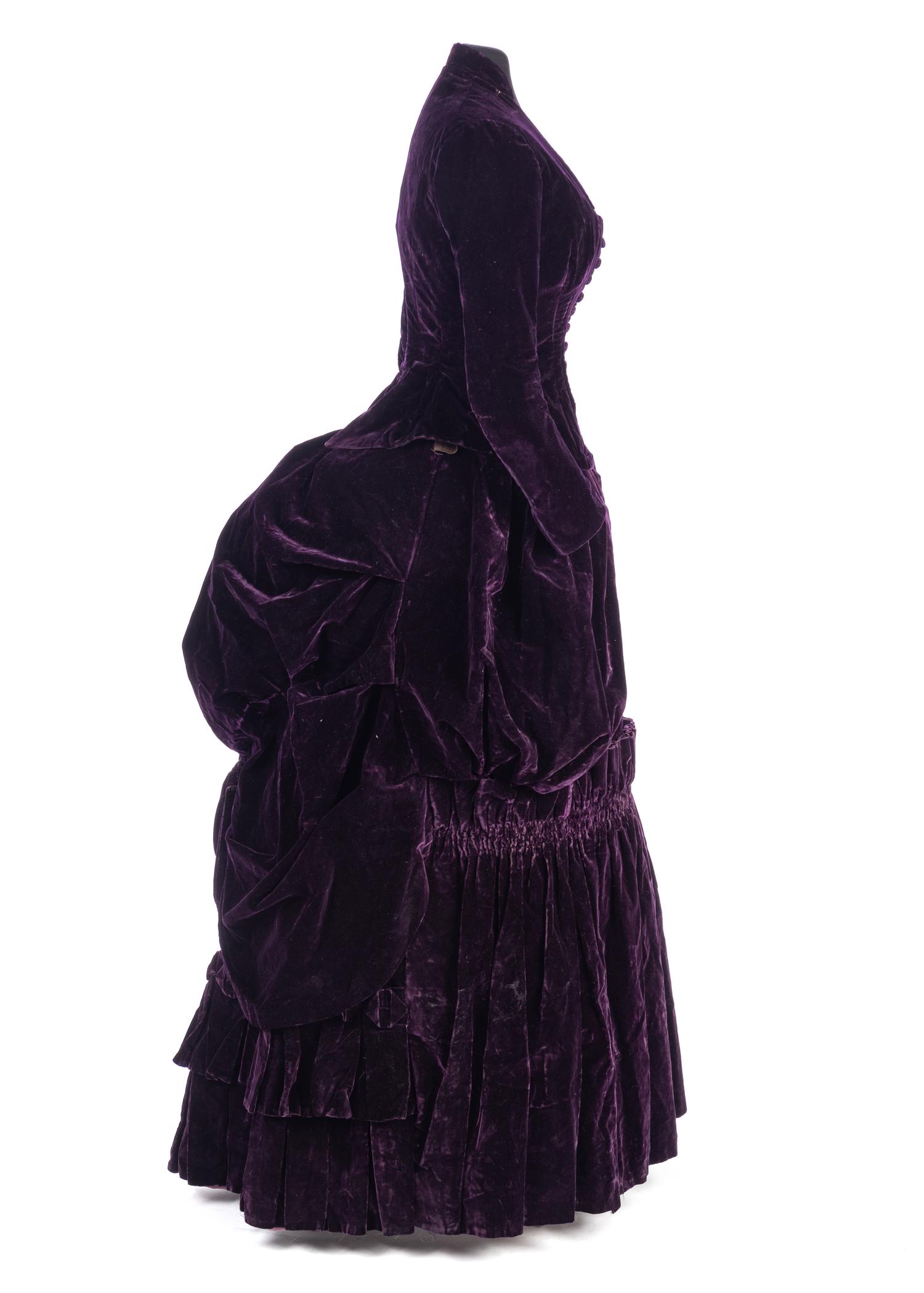 Two-Piece Silk Velvet Dress, 1880s