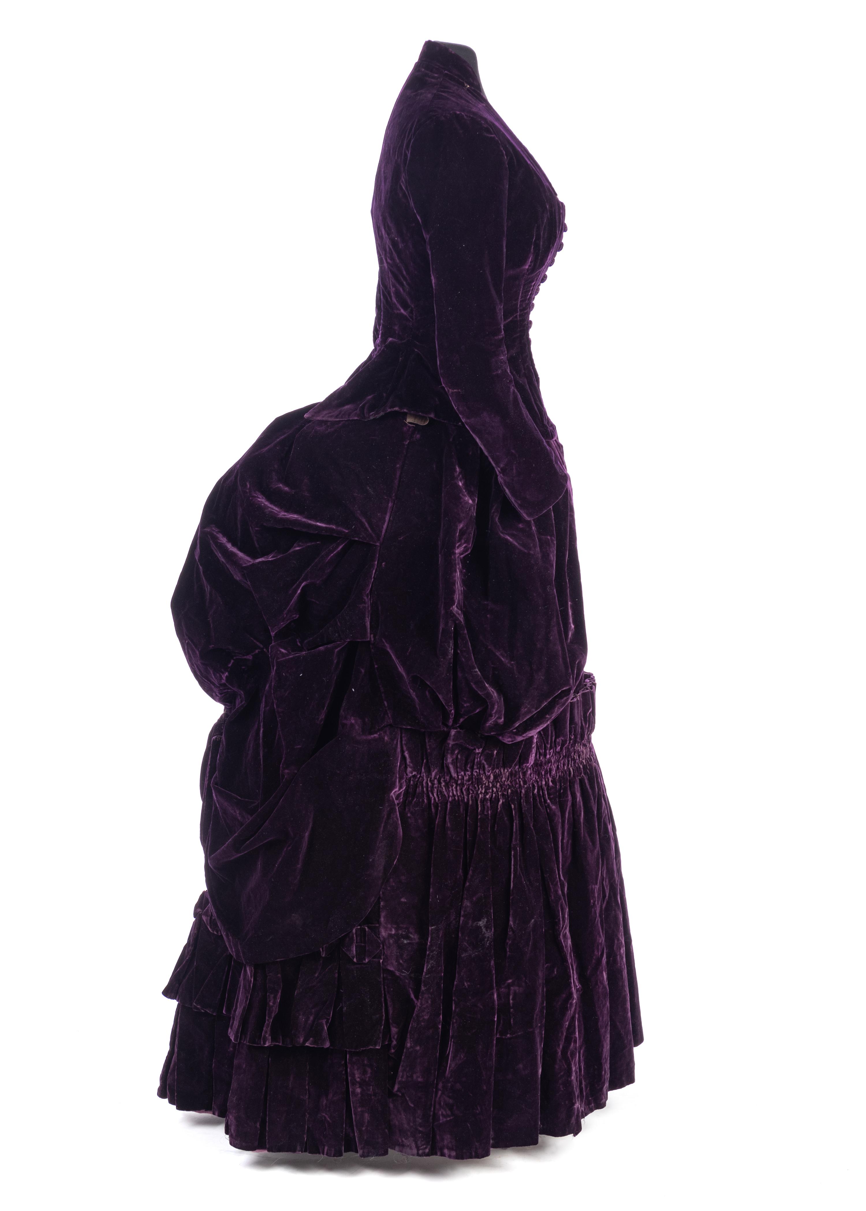 Two-Piece Silk Velvet Dress, 1880s