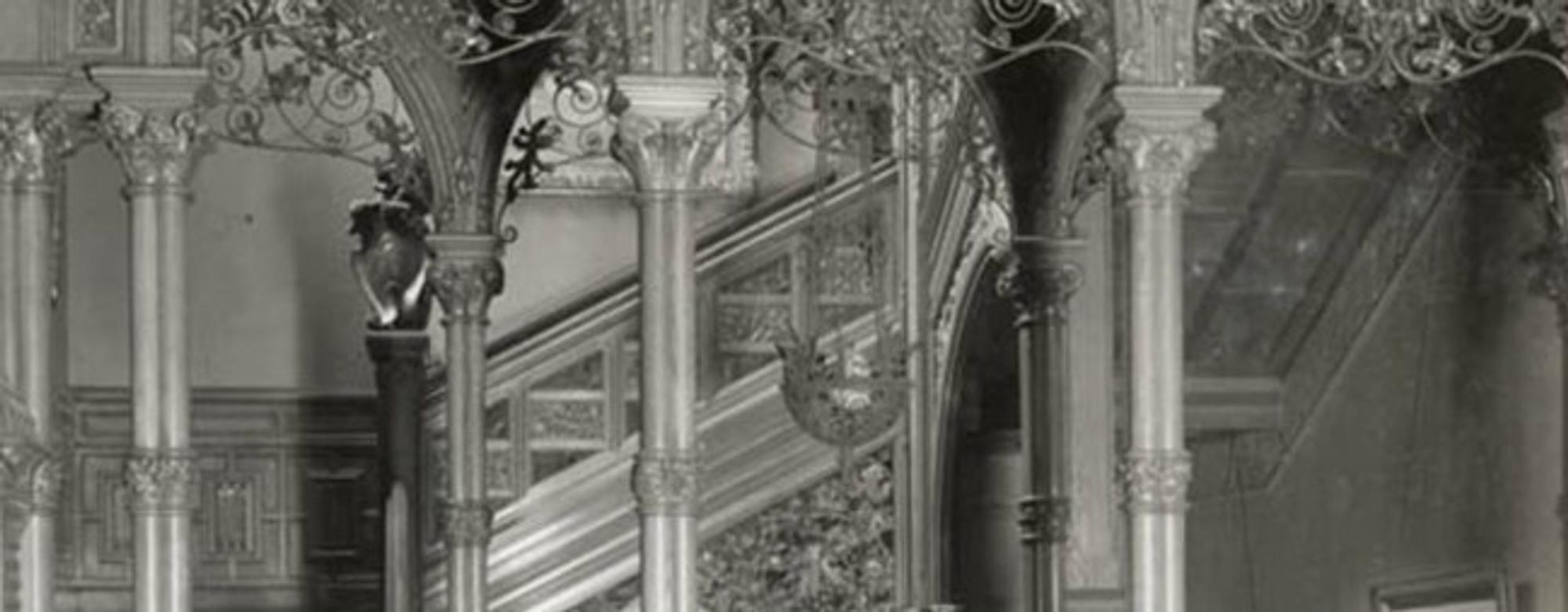 Henry Ives Cobb and Charles Sumner Frost, staircase railing from the Palmer Mansion, Chicago, Illinois, 1882-1885