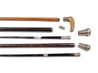 Three European Music System Walking Sticks