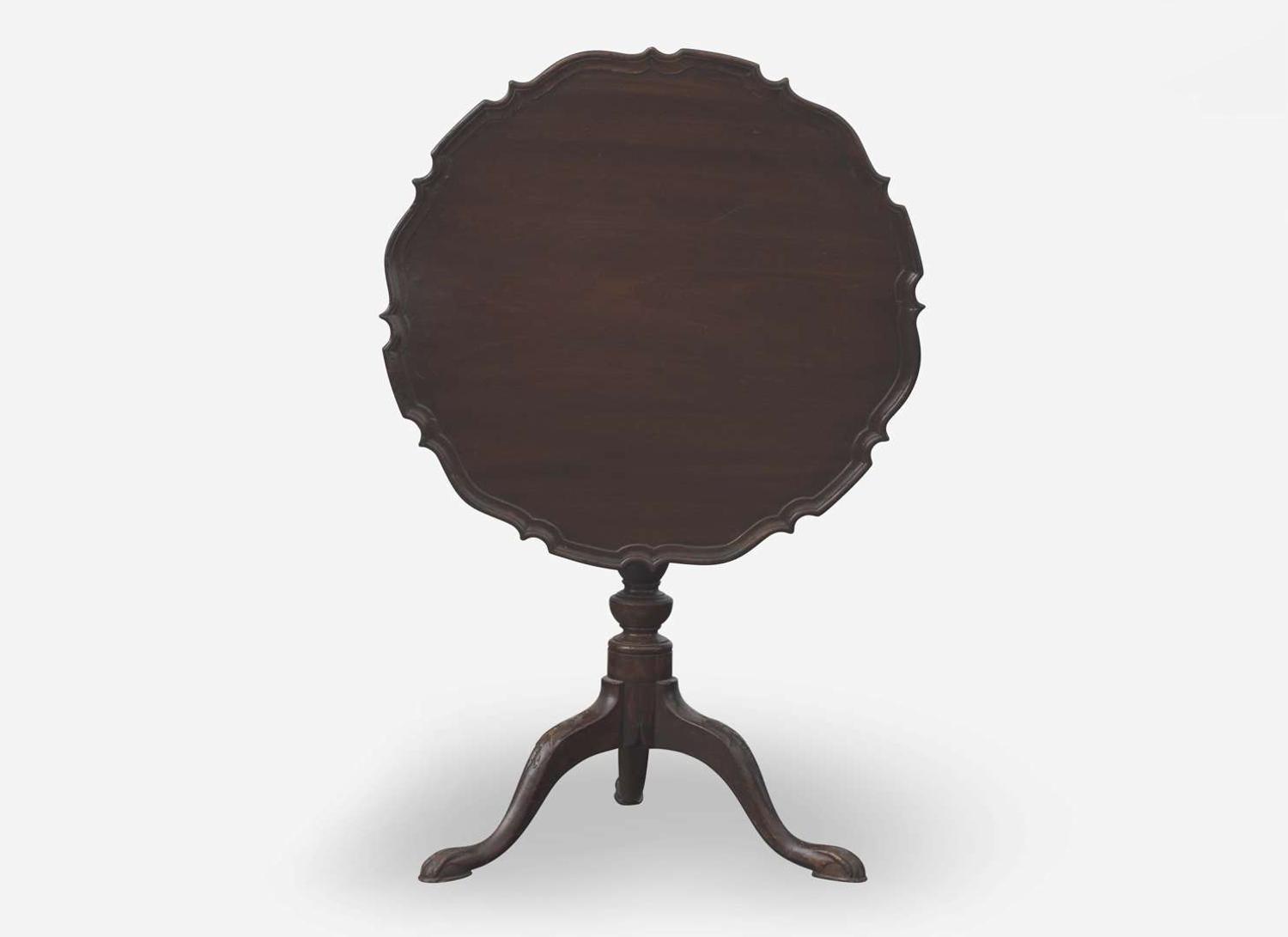 A George III carved mahogany tilt-top tea table, circa 1760