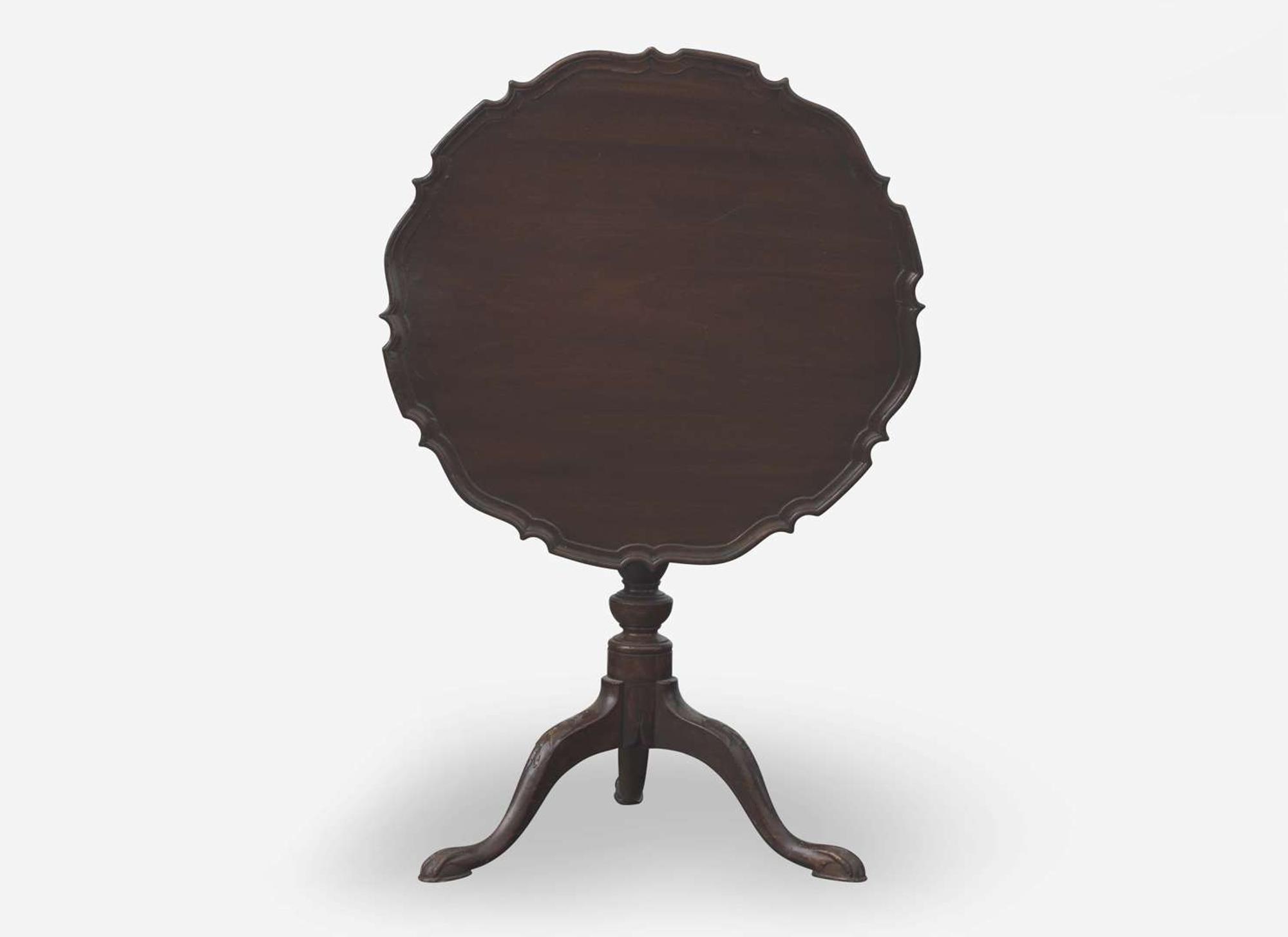 A George III carved mahogany tilt-top tea table, circa 1760