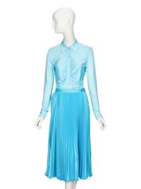 VERSACE, LIGHT BLUE SKIRT ENSEMBLE