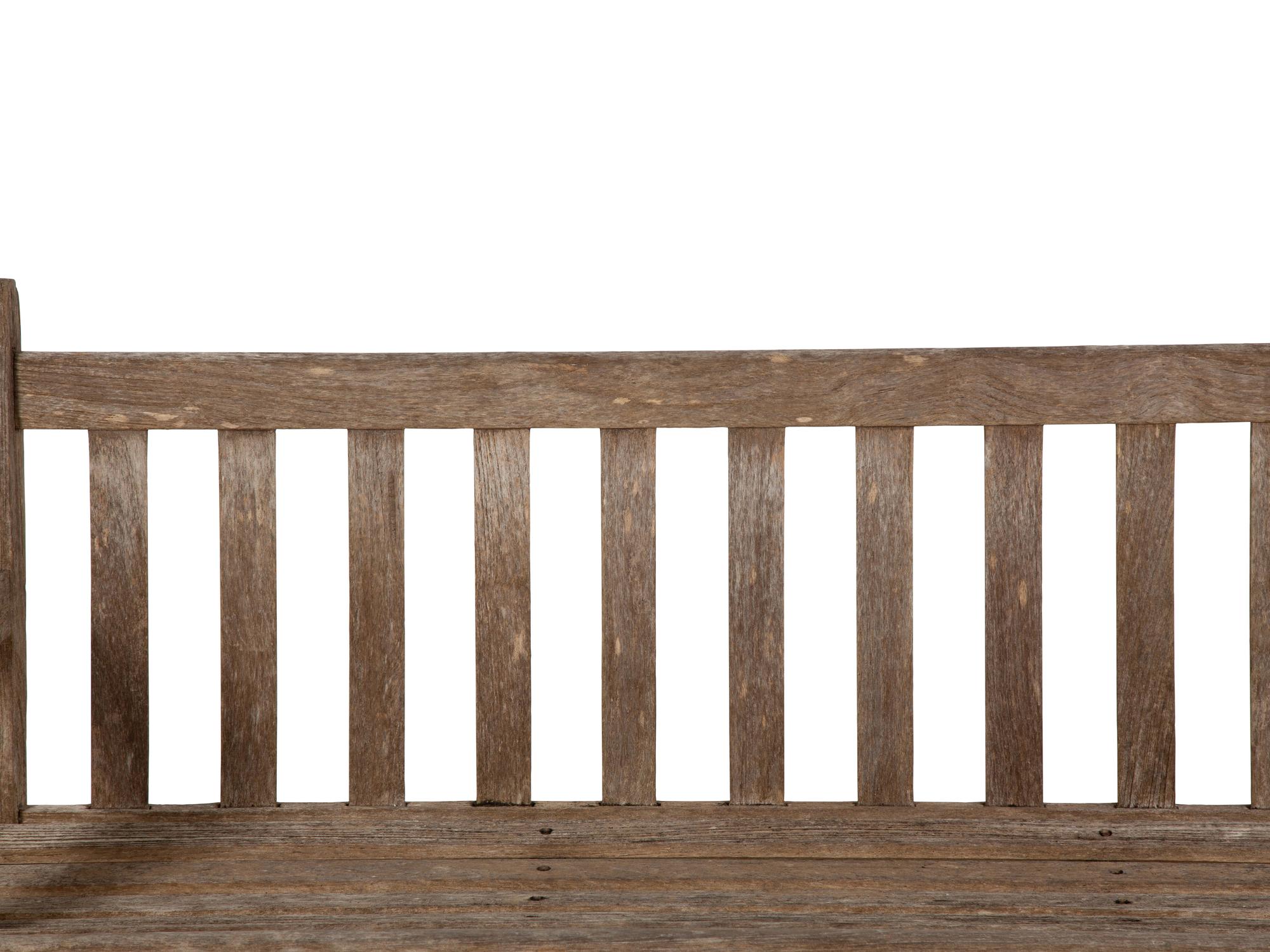 A Pair of Weathered Teak Benches — 20th Century
