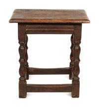 A William and Mary Oak Jointed Stool