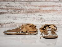 Central Plains Beaded Buffalo Hide Moccasins
