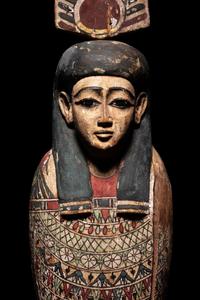 An Egyptian Painted Wood Ptah-Sokar-Osiris
