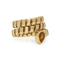 YELLOW GOLD AND CITRINE SERPENT RING