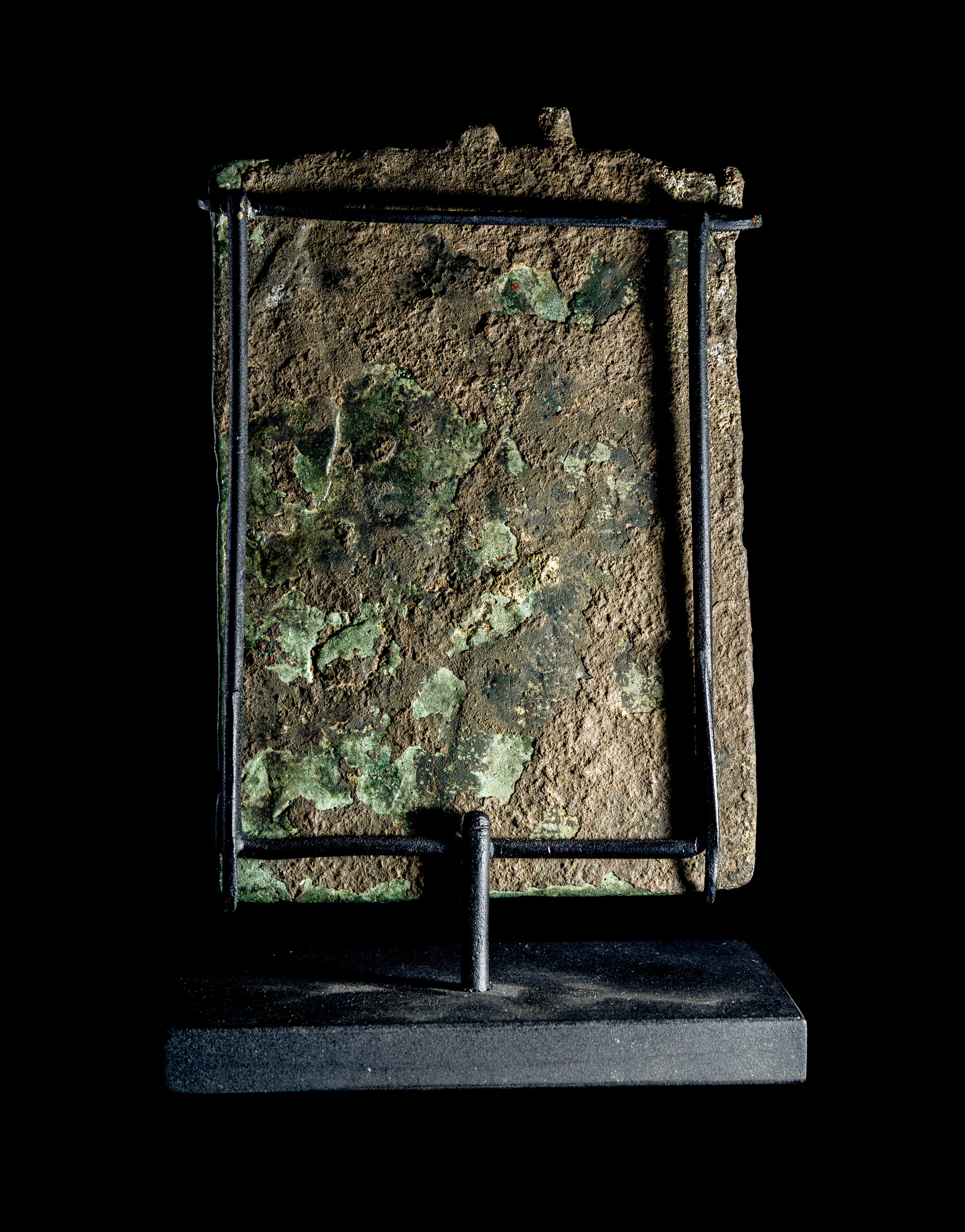 A Roman Bronze Votive Plaque of Vulcan