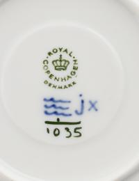 A Royal Copenhagen Blue Fluted Porcelain Tea Service