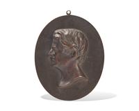 American School 19th Century, A Cast Bronze Profile Portrait of William H. Seward (1801-1872)