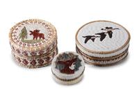 Ojibwe Quilled Birchbark Boxes
