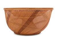 A Large Japanese Ikebana Bamboo Flower Arranging Basket