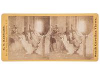 [RECONSTRUCTION]. A group of 8 photographs of African Americans, including stereoview of a cotton gin, comprising: