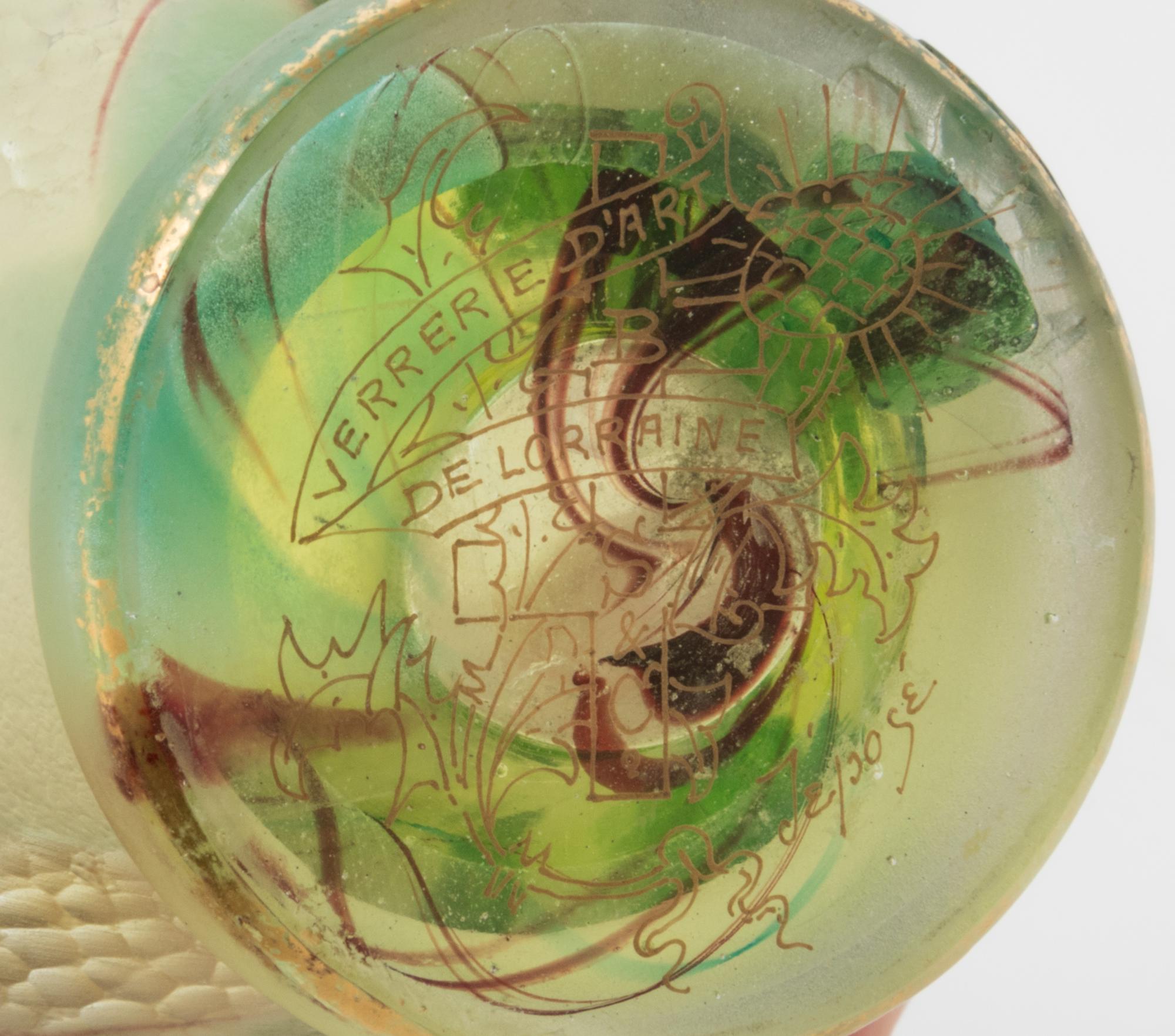 Burgun & Schverer, EARLY 20TH CENTURY, a cameo glass vase, of baluster form with floral decoration
