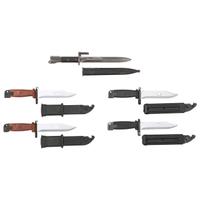 Lot of 5 Bayonets Including: AK-47 and FAL