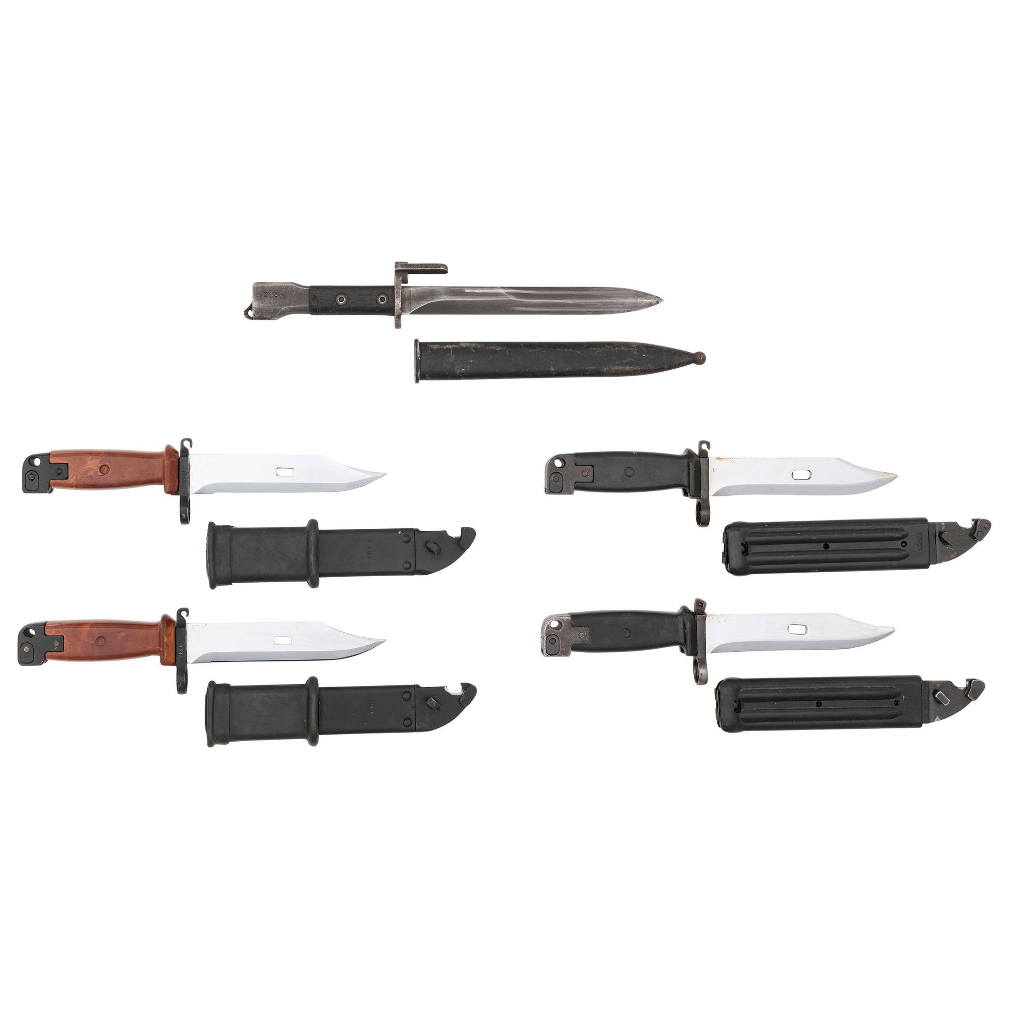 Lot of 5 Bayonets Including: AK-47 and FAL