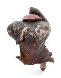 A Carved Wood Figure of a Monkey
