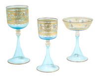 A Collection of Murano Glass Stemware Height of tallest 8 1/4 inches. — 20TH CENTURY