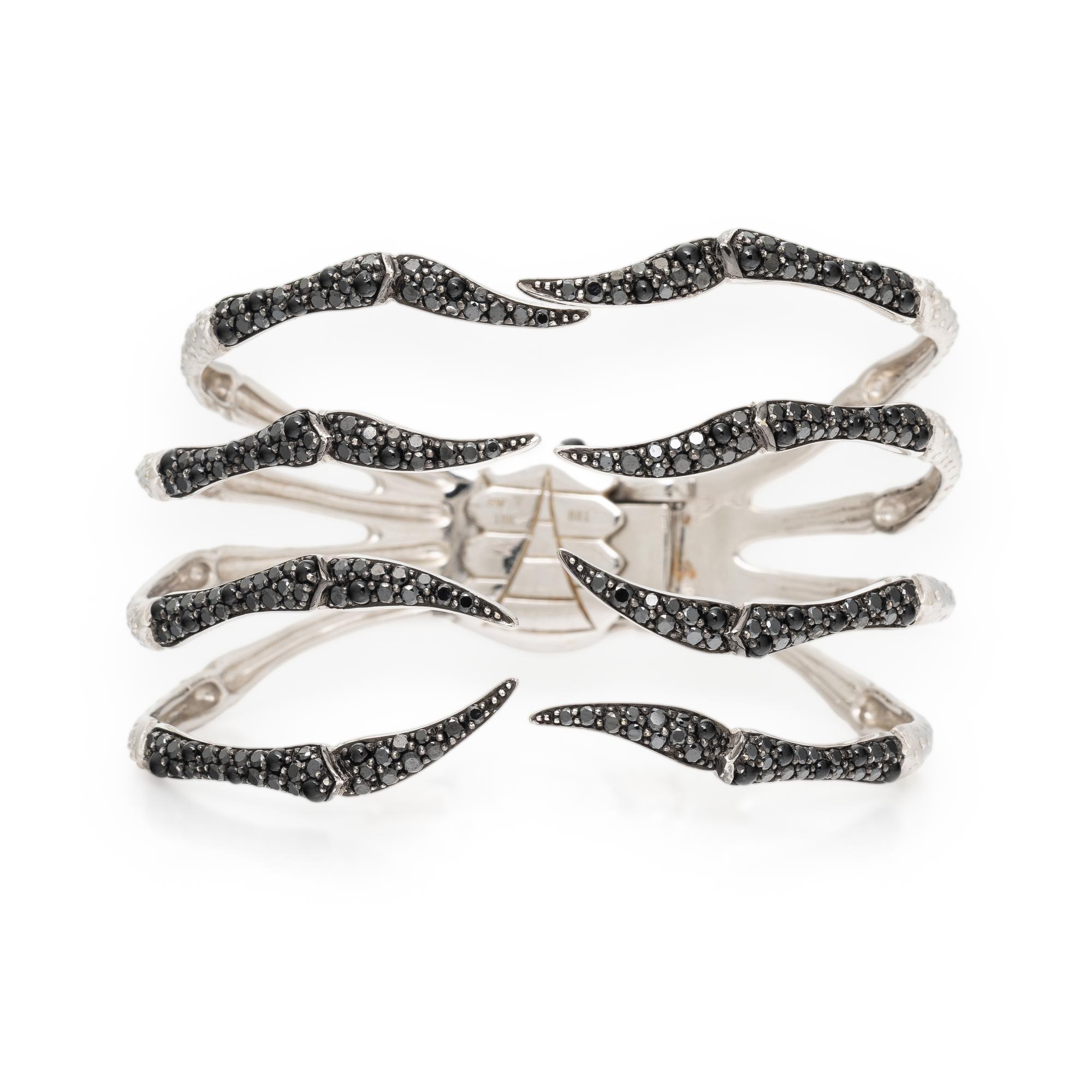 Stephen Webster, White Gold and Black Diamond Spider Crab Cuff Bracelet