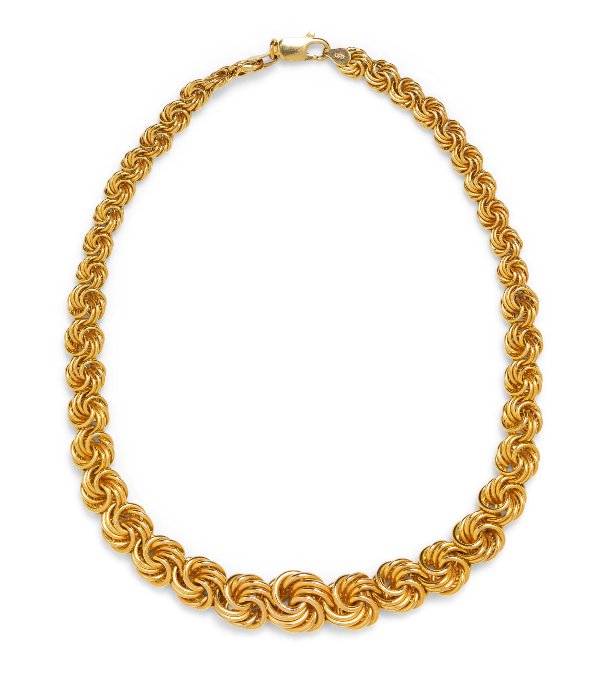 A 14 Karat Yellow Gold Necklace, Italian,