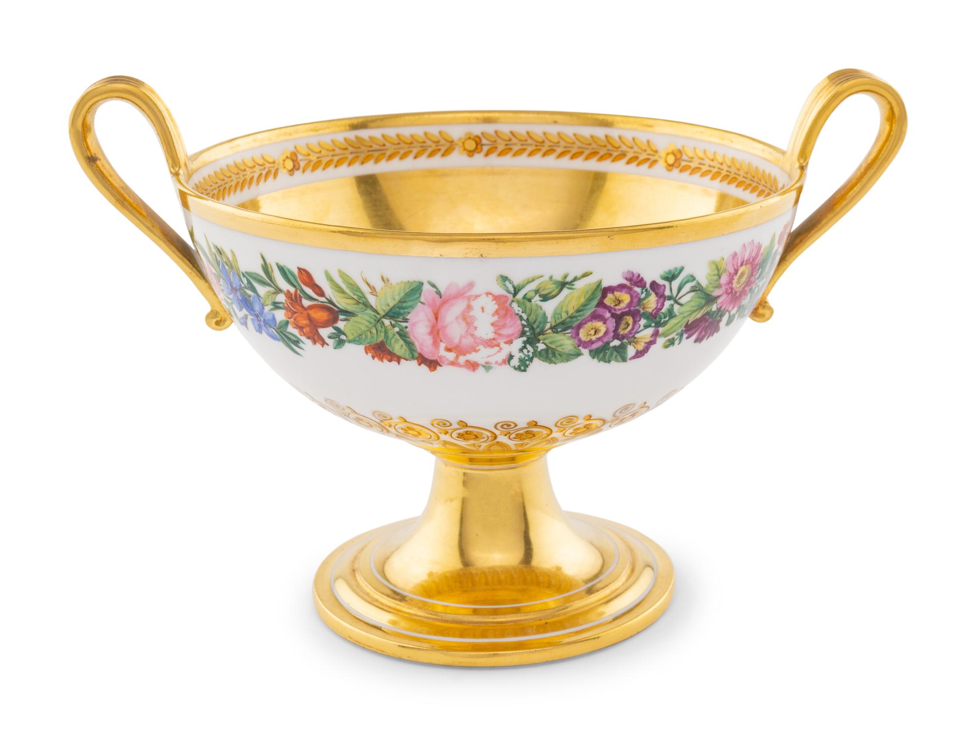 A Sèvres Porcelain Footed Bowl ( Coupe à Bouillon Hémisphérique )
