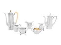 A Group of Seven American Silver Coffee Service Articles