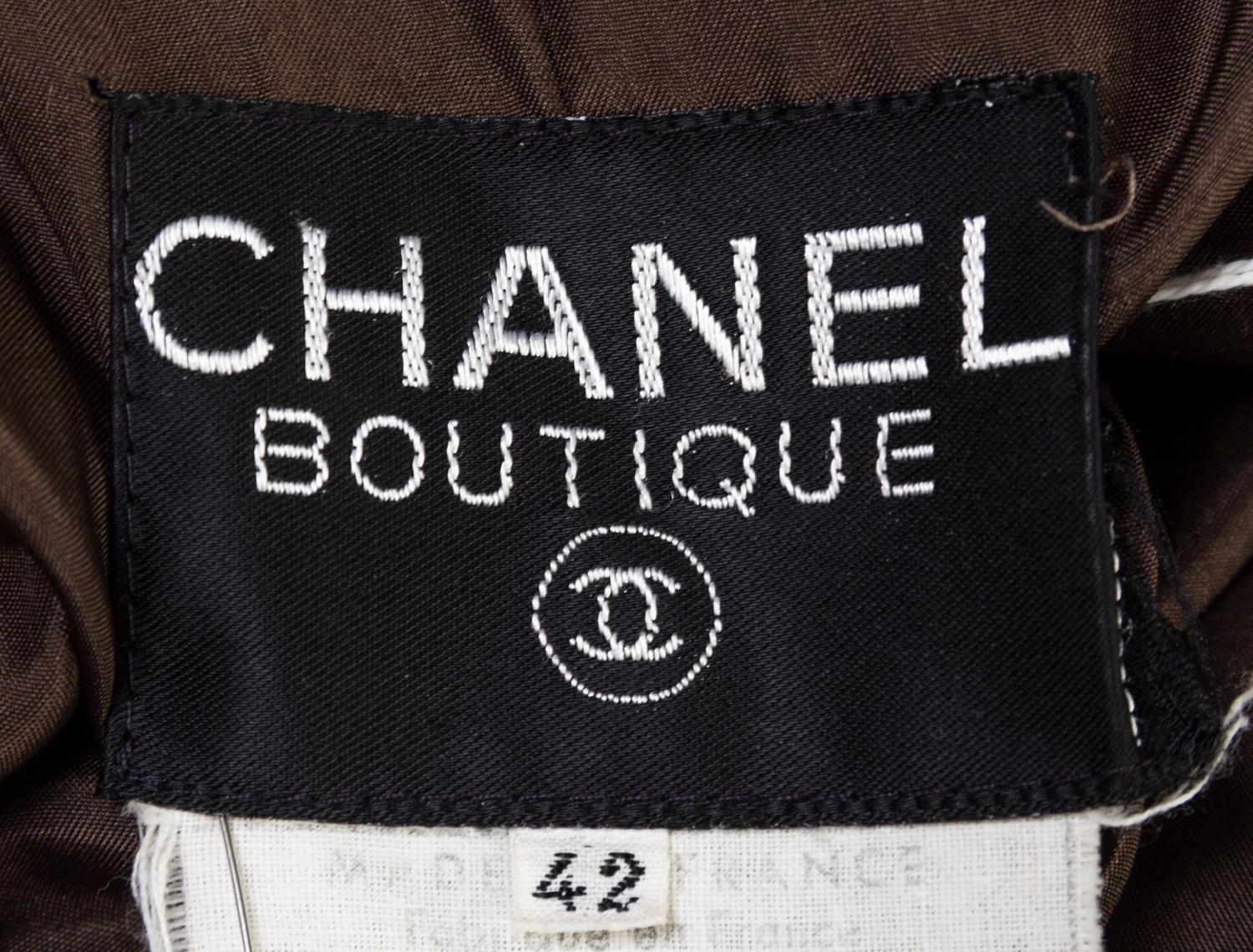 A Chanel Taupe Double Breasted Jacket